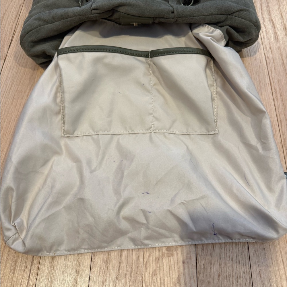 INC international Soft velour Green Shoulder Handbag snap closure - Picture 12 of 16